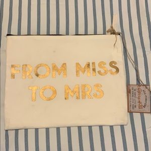 From miss to Mrs pouch bag